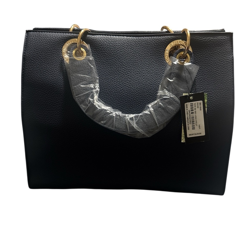 Badgley MISCHKA Navy Blue Tote NWT - Picture 2 of 4